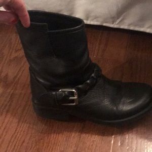 Steve Madden Black Leather Booties